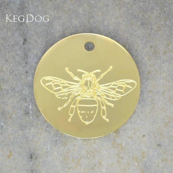 Honey Bee Dog Tag - Personalised ID Disc Engraving