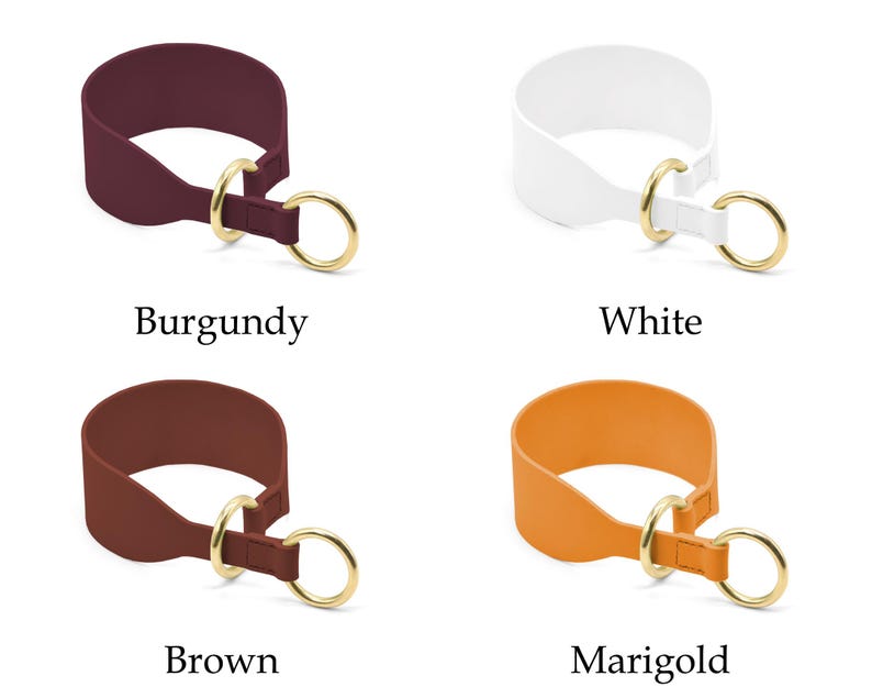 Wide Leather Hound Collar – Semi Slip, Sighthound Collar image 2