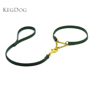 Martingale Collar and Lead Set for Dog Showing - Italian Full Grain Leather - 14 Available Colours