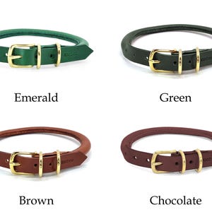 Burgundy Rolled Leather - Buckle Dog Collar - Thin and Standard Widths - Handstitched, Custom Built image 5