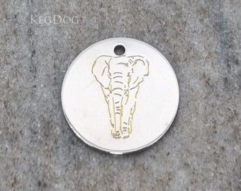 Elephant Dog Tag  - Personalised ID Disc Engraving