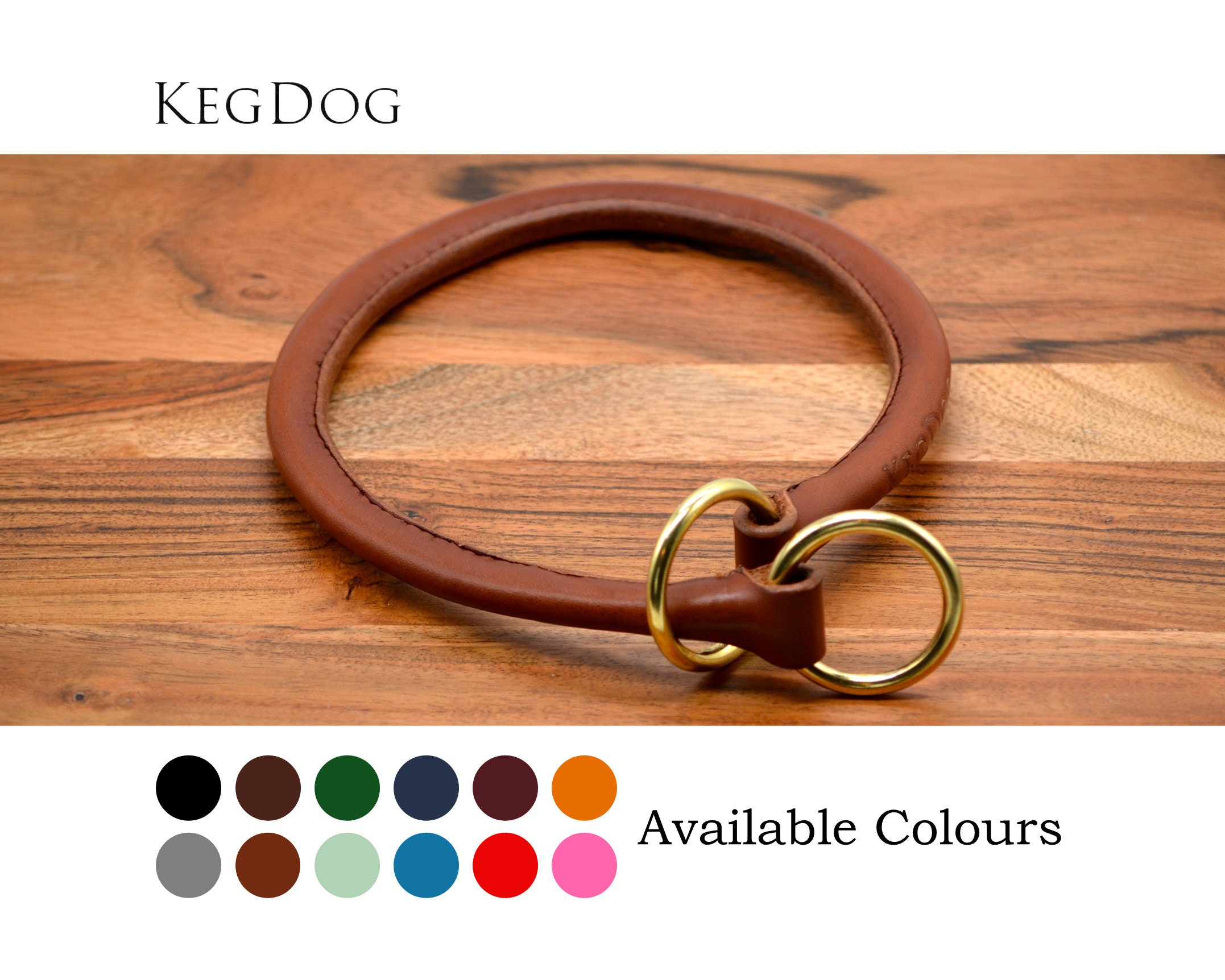 rolled leather slip collar