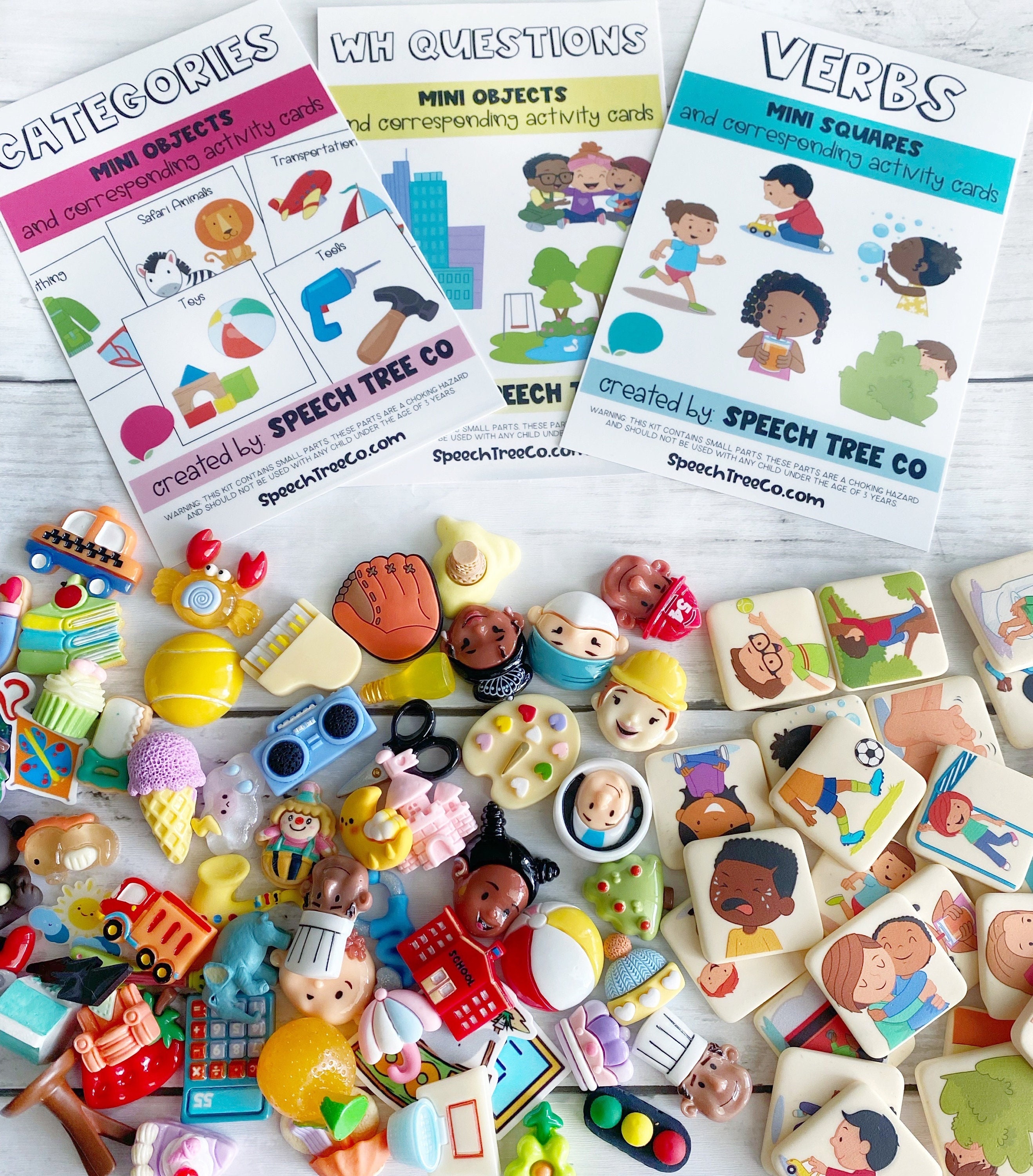 Language kits for: WH Questions, Verbs, Categories