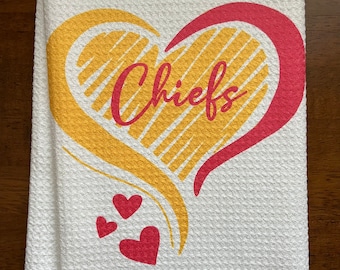 Love The Chiefs Waffle Kitchen Bath Tea Towel Design