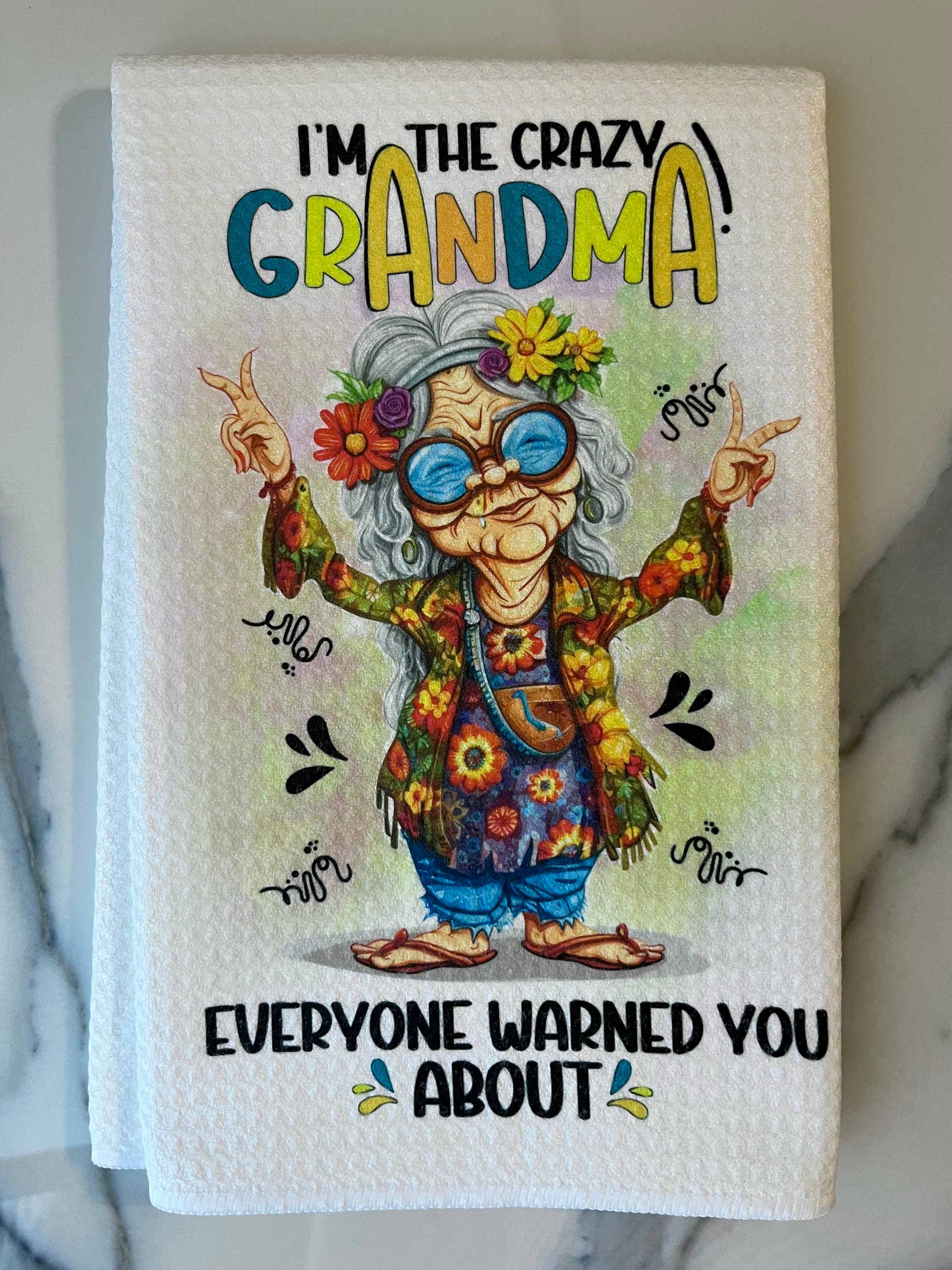 r♡Grandma様 リクエスト 14点 まとめ商品 Funny Grandma Tea Towel | Crazy Old Grandma Gift | I Never Dreamed