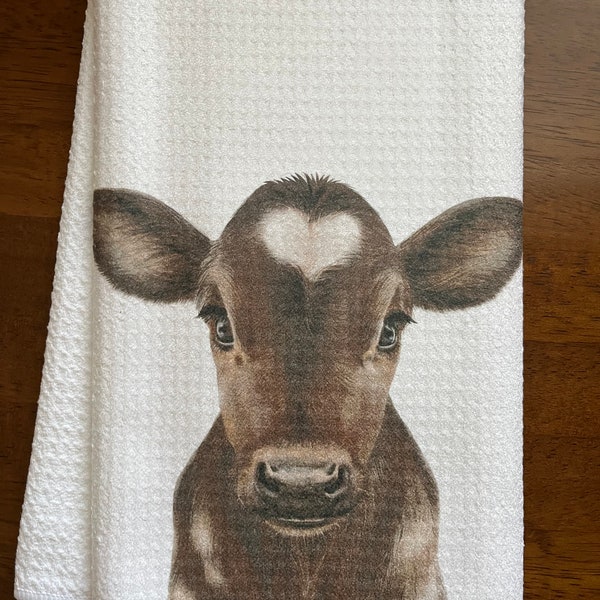 Cow Print Bath Towel Etsy