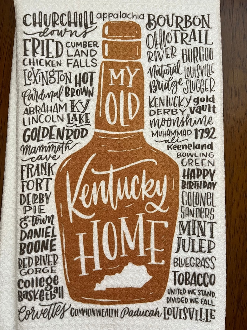 EllieandIssa My Old Kentucky Home Kitchen Tea Towel