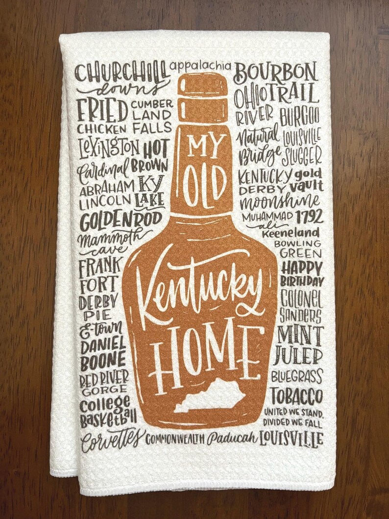 EllieandIssa My Old Kentucky Home Kitchen Tea Towel - Thumbnail 3