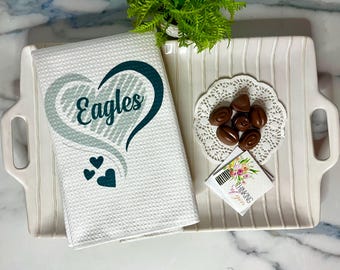 Love The Eagles Waffle Kitchen Bath Tea Towel Philadelphia Eagles Fan Design