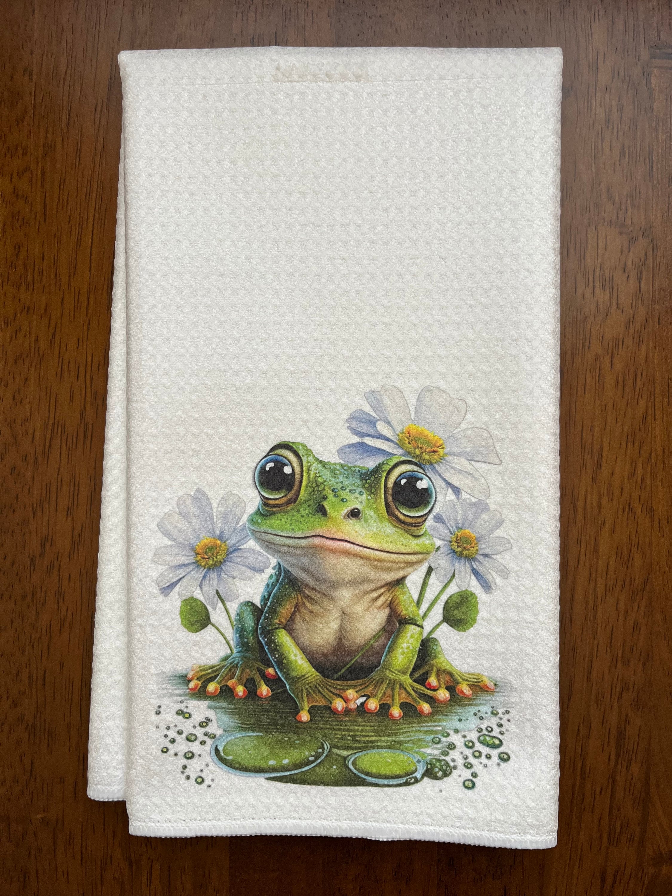 Spring Bunny Tea Towel - Easter Decor Flour Sack - Farmhouse Decor - S –  Running Frog Studio