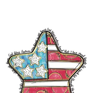 4 lipca God Bless America Ręcznik waflowy, ręka, gość, prezent dla nauczyciela z podziękowaniami