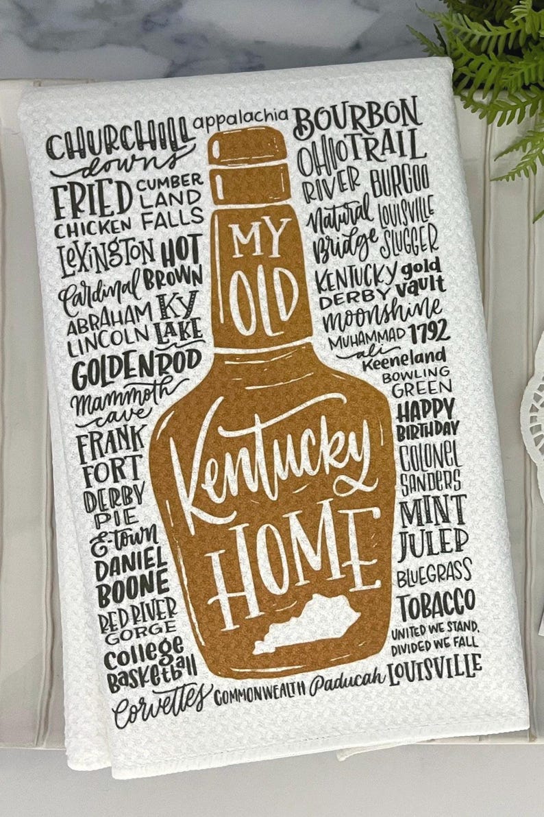 EllieandIssa My Old Kentucky Home Kitchen Tea Towel - Thumbnail 5