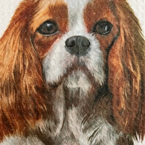 Linge de bain décoratif gaufré pour chien cocker spaniel blanc
