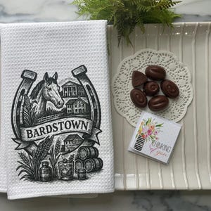 Bardstown Bourbon Whiskey Bar Towel | Got Bourbon  Bourbon Tea Towel | Bar Towel |Bourbon Trail Souvenir Towel | Bardstown, Kentucky