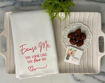 Excuse Me, It Looks Like You Love Me Country Music Tea Towel | Country Music Lyrics | Country Music | Country Home Decor | Housewarming Gift