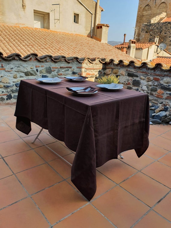 Tablecloth Rectangle Grey Rustic Linen Extra Long Tablecloth Rectangle Grey, Extra Long Tablecloth