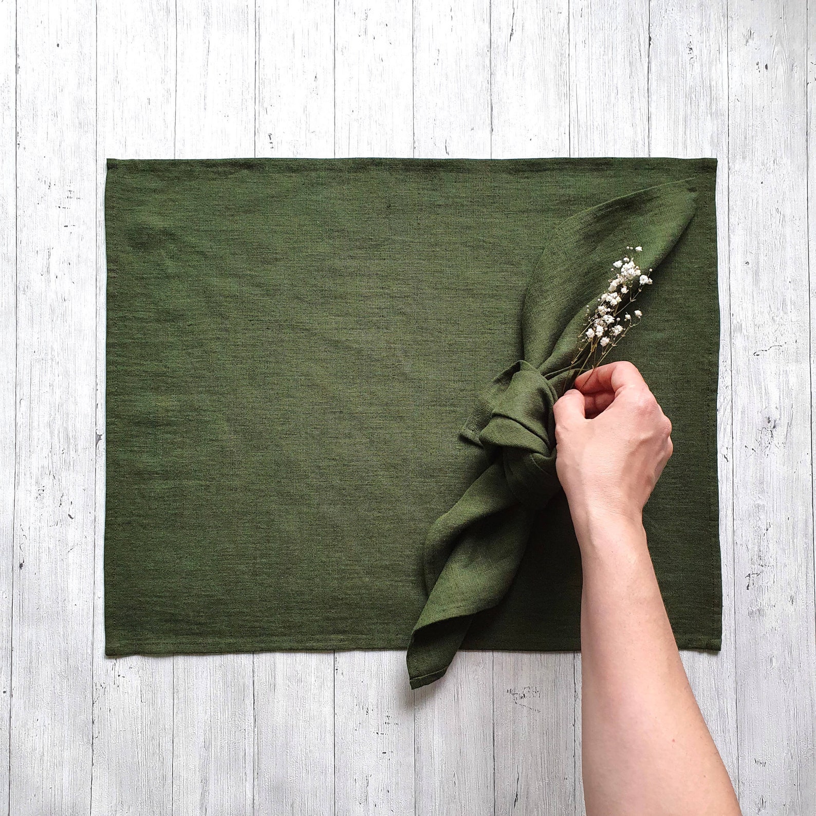 Green Cloth Napkins. Fabric Napkins Green. Set of Linen Etsy