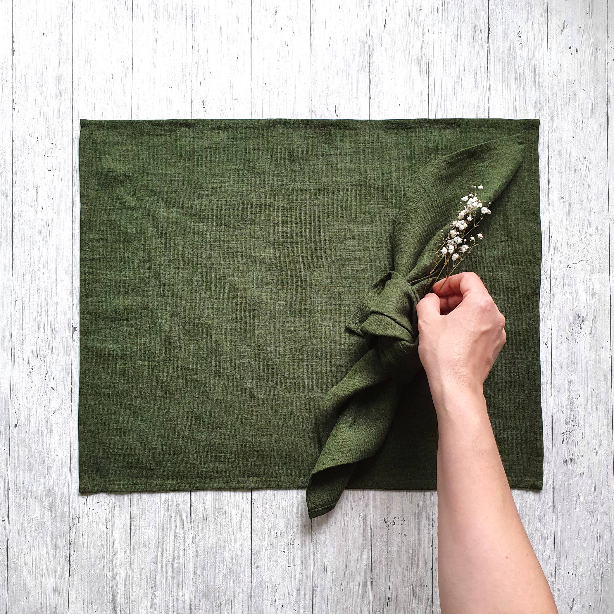 Green Cloth Napkins. Fabric Napkins Green. Set of Linen Etsy