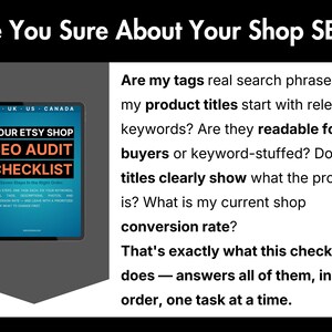 Etsy SEO Audit Checklist – Sell on Etsy Guide, Optimize Titles, Tags & Descriptions, Rank Higher image 3