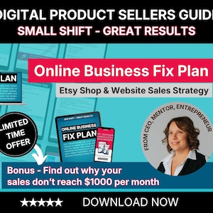 Online Business Fix Plan | What To Do Next | Etsy Shop & Website Sales Strategy | Digital Product Sellers Guide