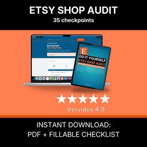 Etsy Shop Audit Checklist for Sellers — Do It Yourself Shop Critique, 35 Checkpoints Ranked | Seller Handbook PDF