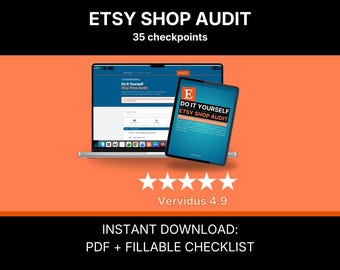 Etsy Shop Audit Checklist for Sellers — Do It Yourself Shop Critique, 35 Checkpoints Ranked | Seller Handbook PDF