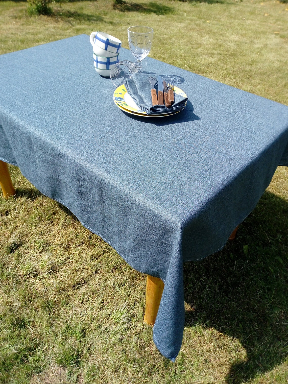 Christmas tablecloth Custom Linen Red Green Round tablecloth Etsy