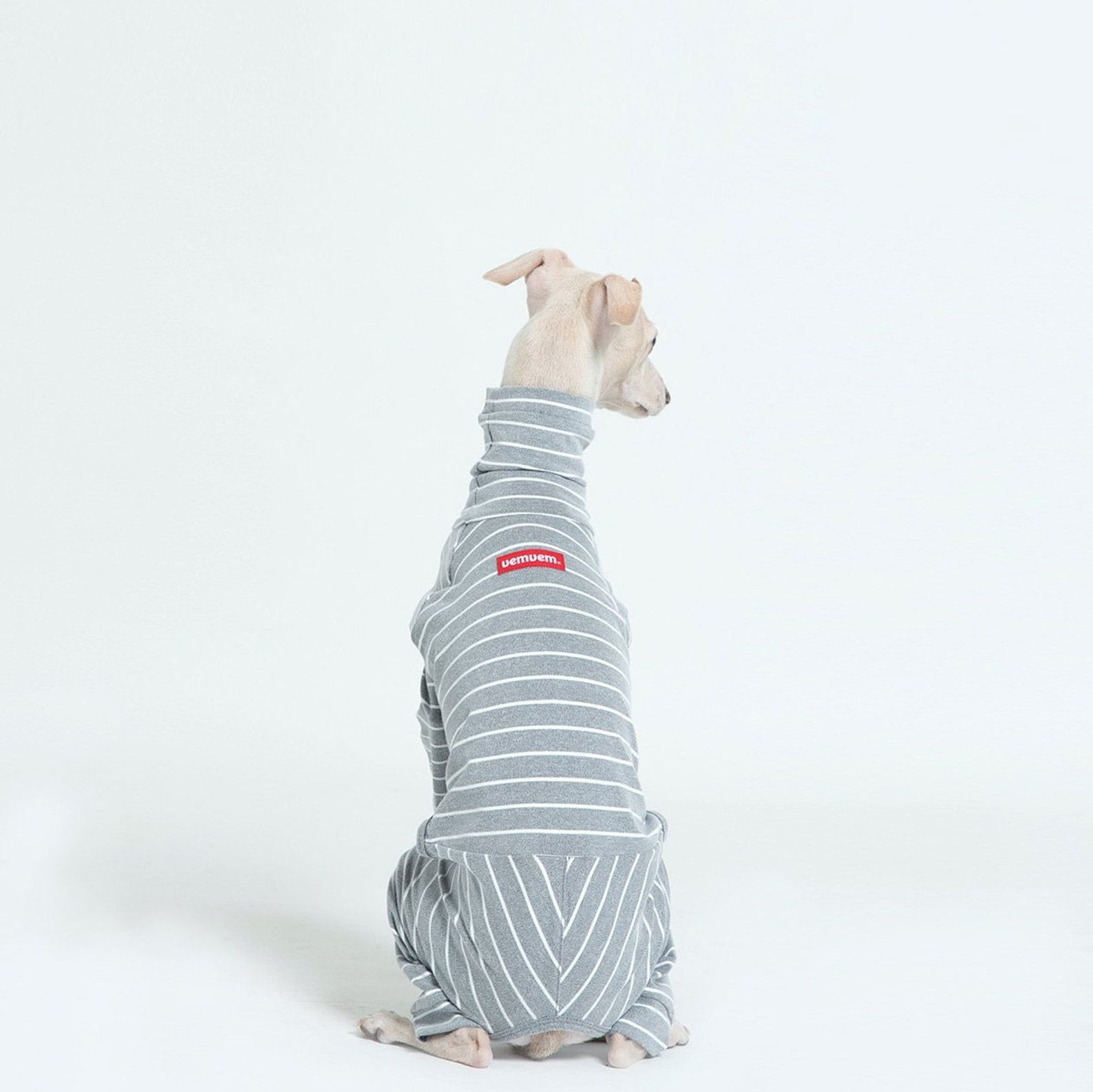 vemvem® ballet: slim heat - stripe - grey for italian greyhound