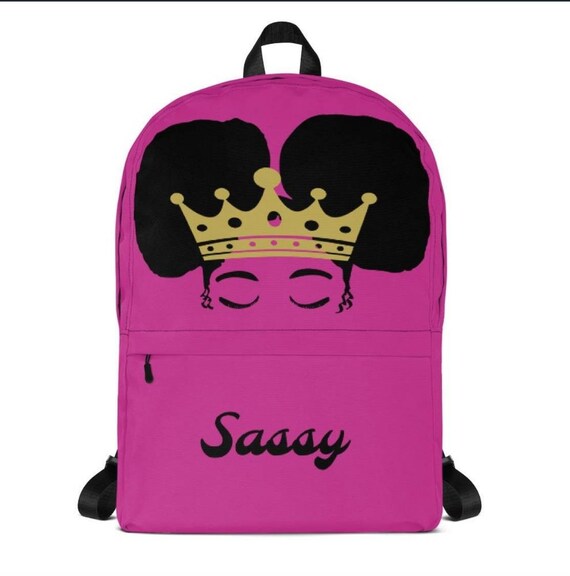 afro puff backpack