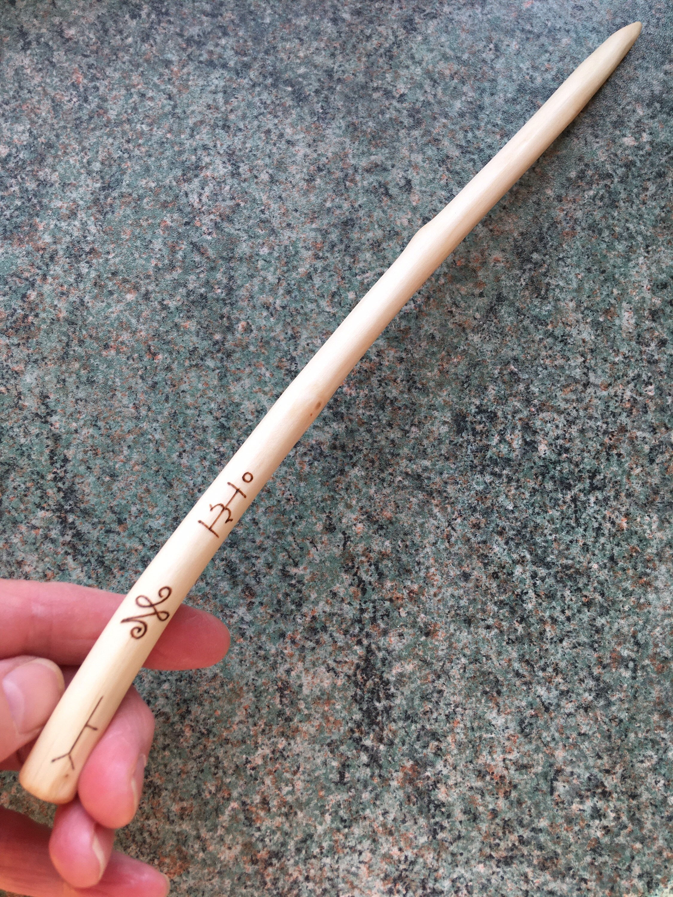 Birch wood Healing Wand Hand carved in Dorset Etsy