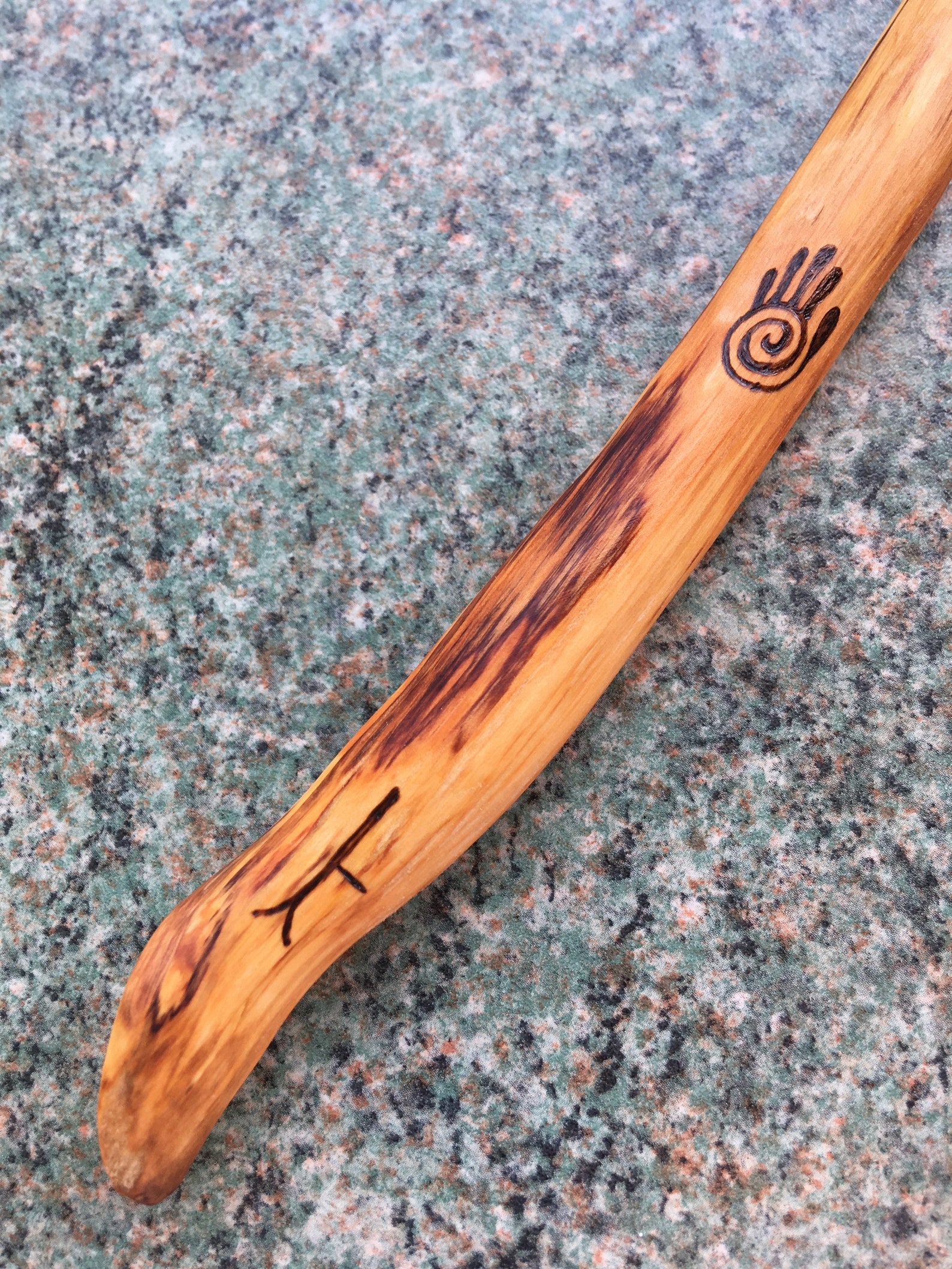 Birch wood Shamanic Healing Wand Hand carved in Dorset Etsy