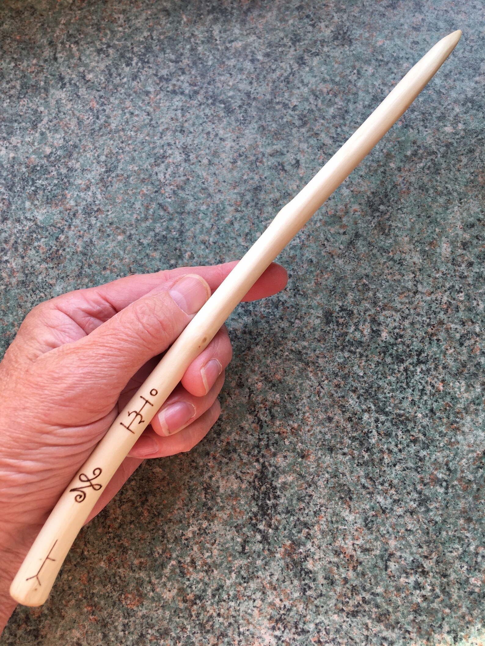Birch wood Healing Wand Hand carved in Dorset Etsy