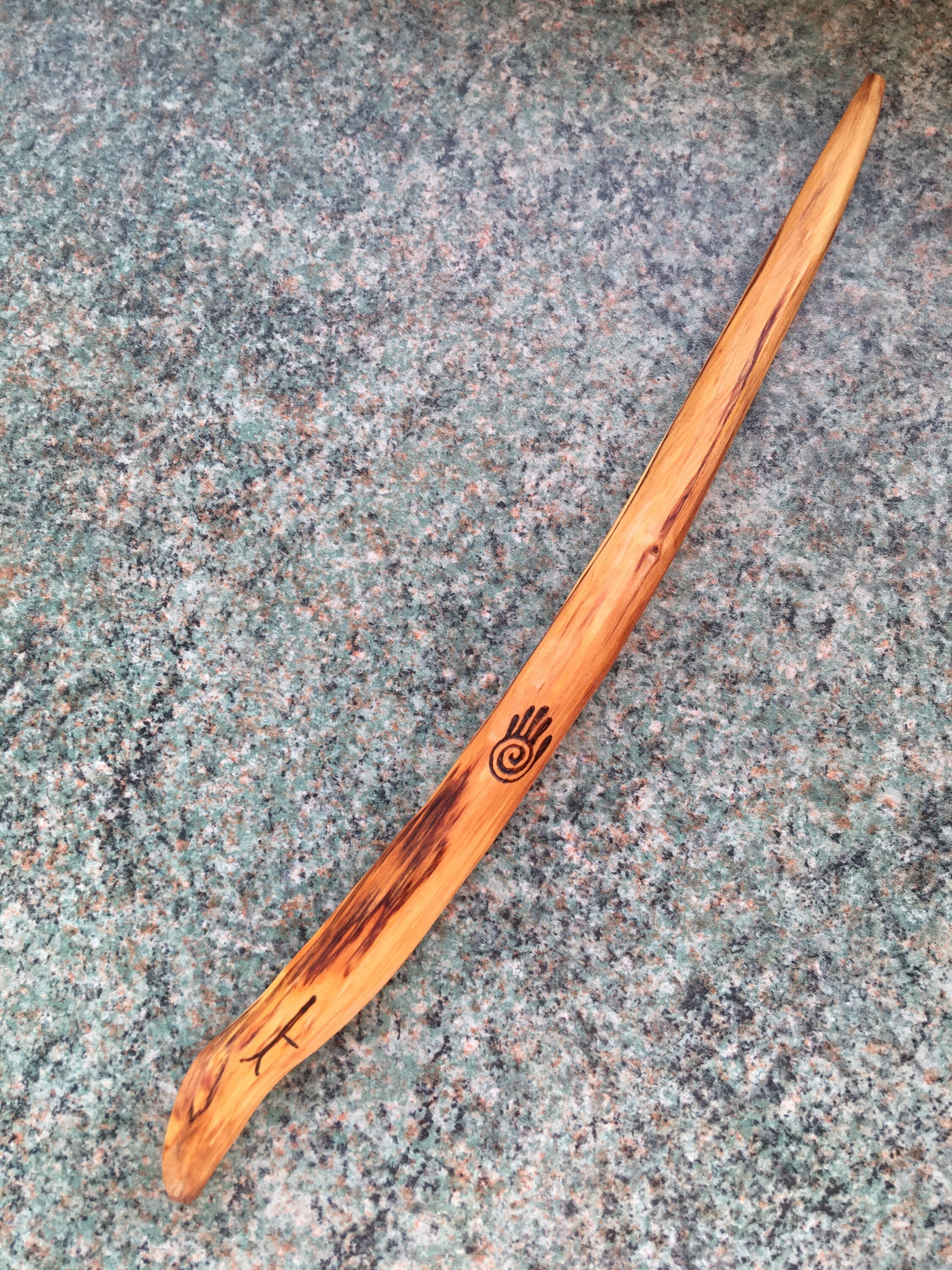 Birch wood Shamanic Healing Wand Hand carved in Dorset Etsy