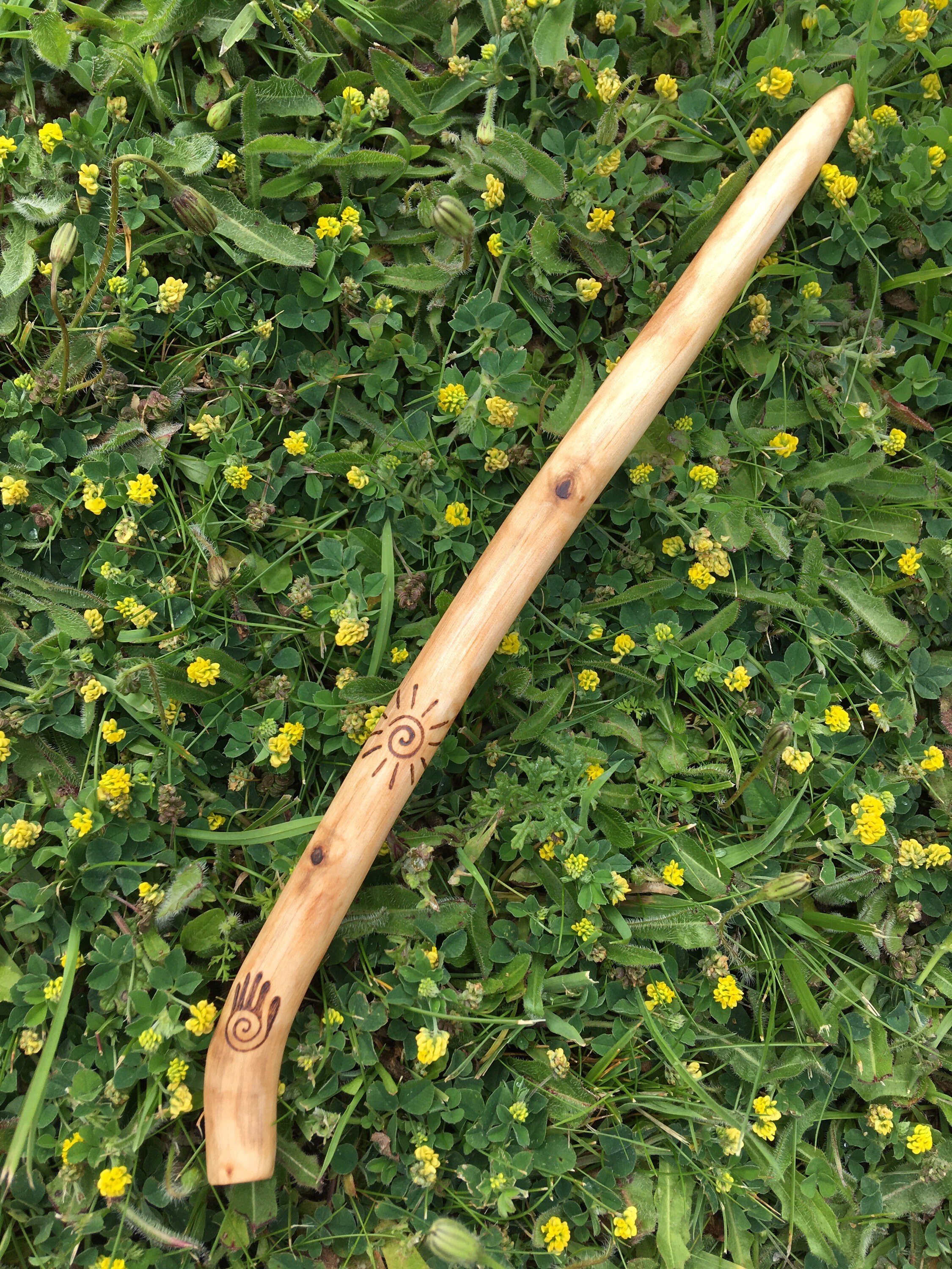Birch wood Shamanic Healing Wand Hand carved in Dorset Etsy