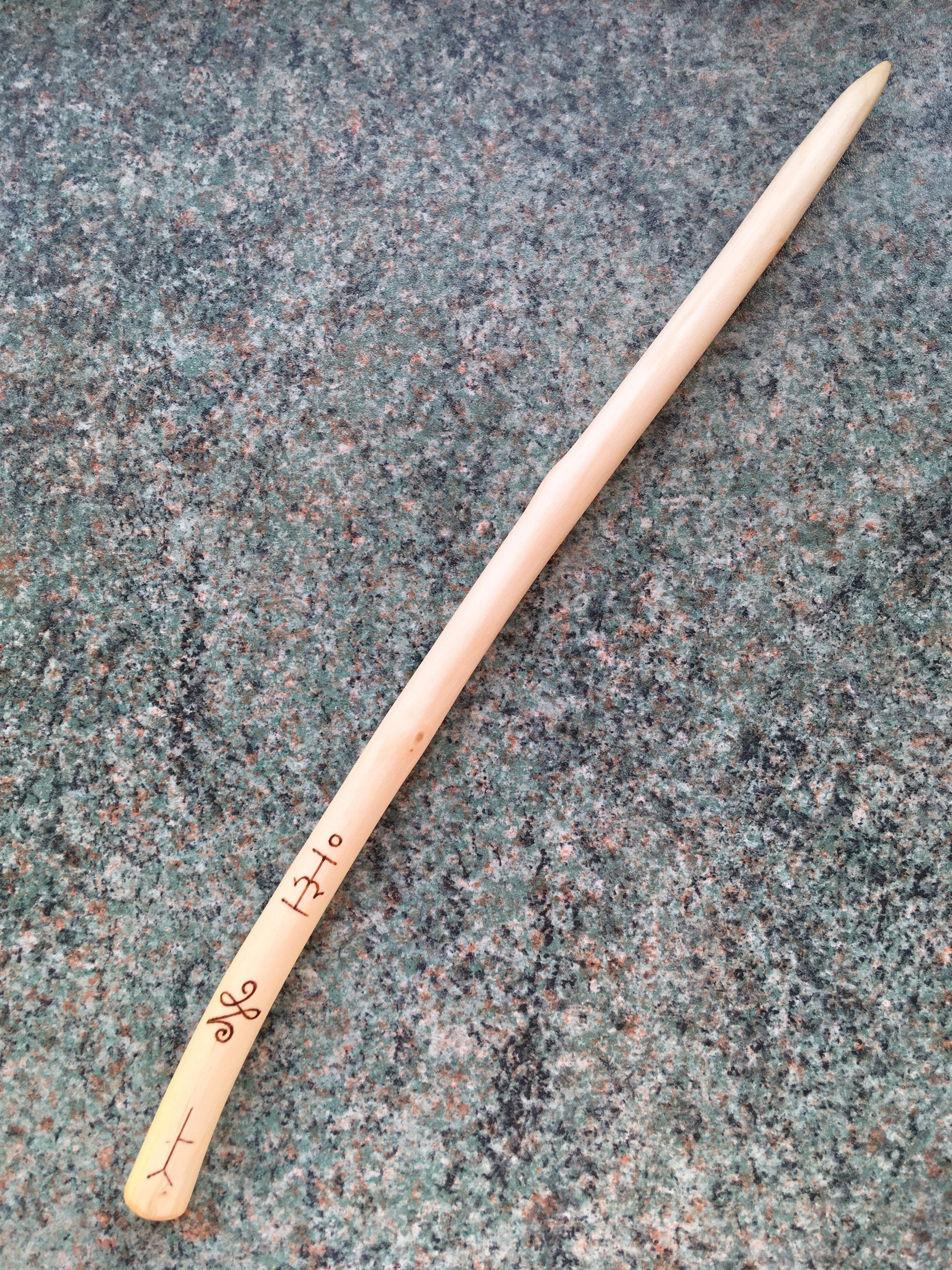 Birch wood Healing Wand Hand carved in Dorset Etsy