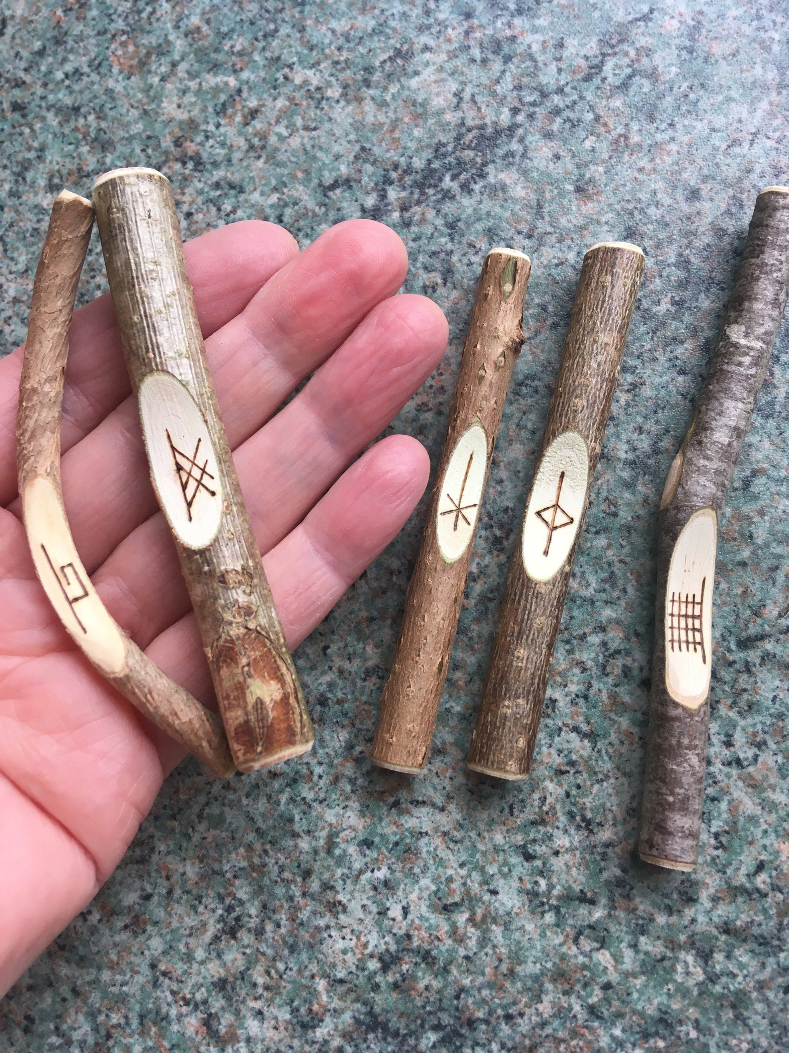 Celtic Ogham Staves Forfeda set of 5 the fifth aicme Etsy