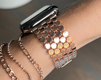 Rose Gold Apple Watch Band 41mm Women Apple Watch strap 40mm iWatch Band 42mm iWatch Strap 44mm