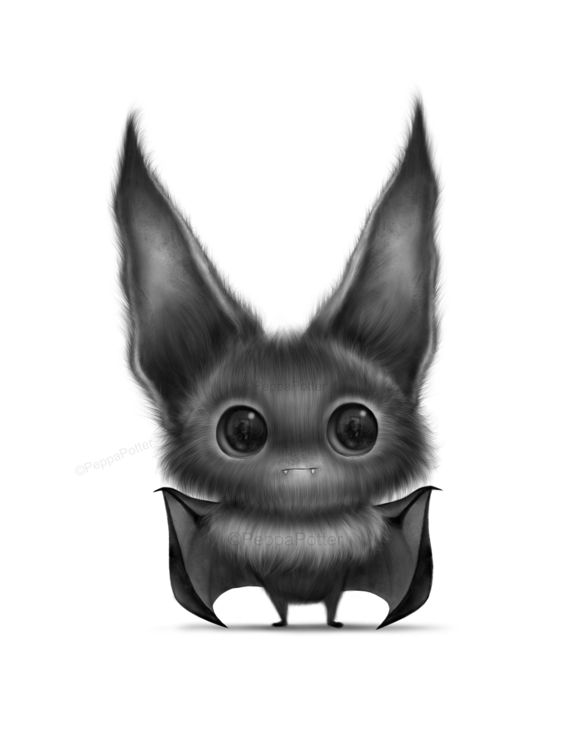 Lenore the Bat Art Print Bat Drawing Bat Print Bat Lover Etsy