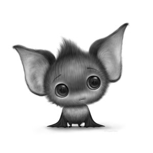 Creepy Cute Bat Print | Albert The Bat Art Print | Bat Wall Art Bat Illustration Bat Gift Idea Bat Lover Bat Gift Creepy Cute Art Bat Decor