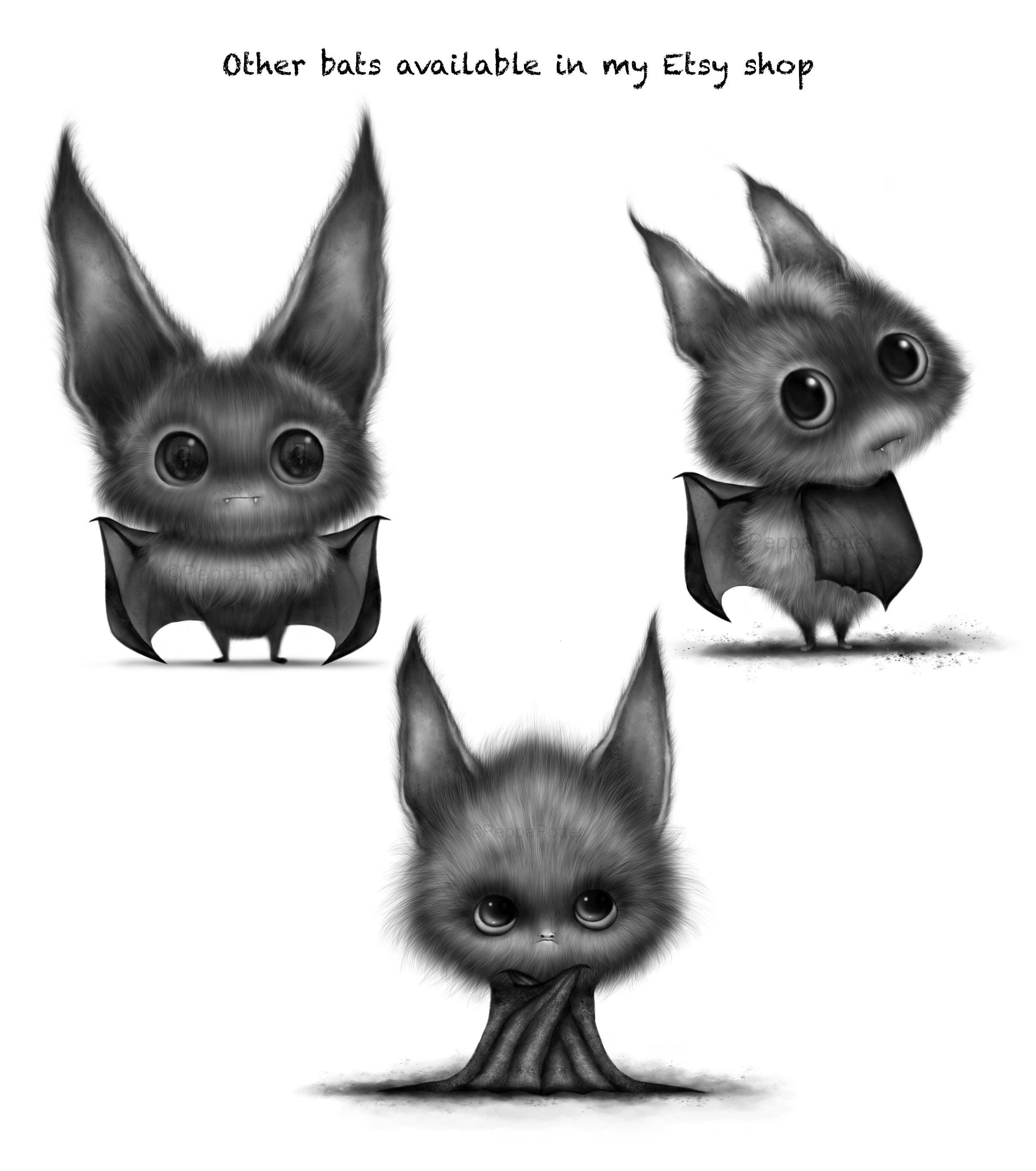 Lenore the Bat Art Print Bat Drawing Bat Print Bat Lover Etsy