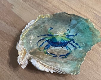 Crab Oyster Shell Ring or Trinket Dish