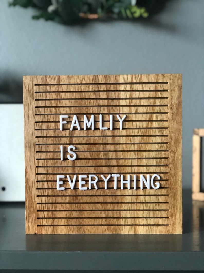 Wooden Letter Board Oak or Walnut Includes Letters 8x8 Etsy Australia