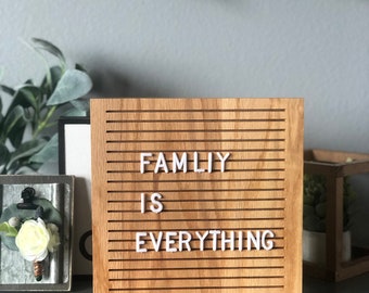 READ DESCRIPTION! Wooden Letter Board | oak or walnut, includes letters 8”x8” mother's day gift baby announcement home decor