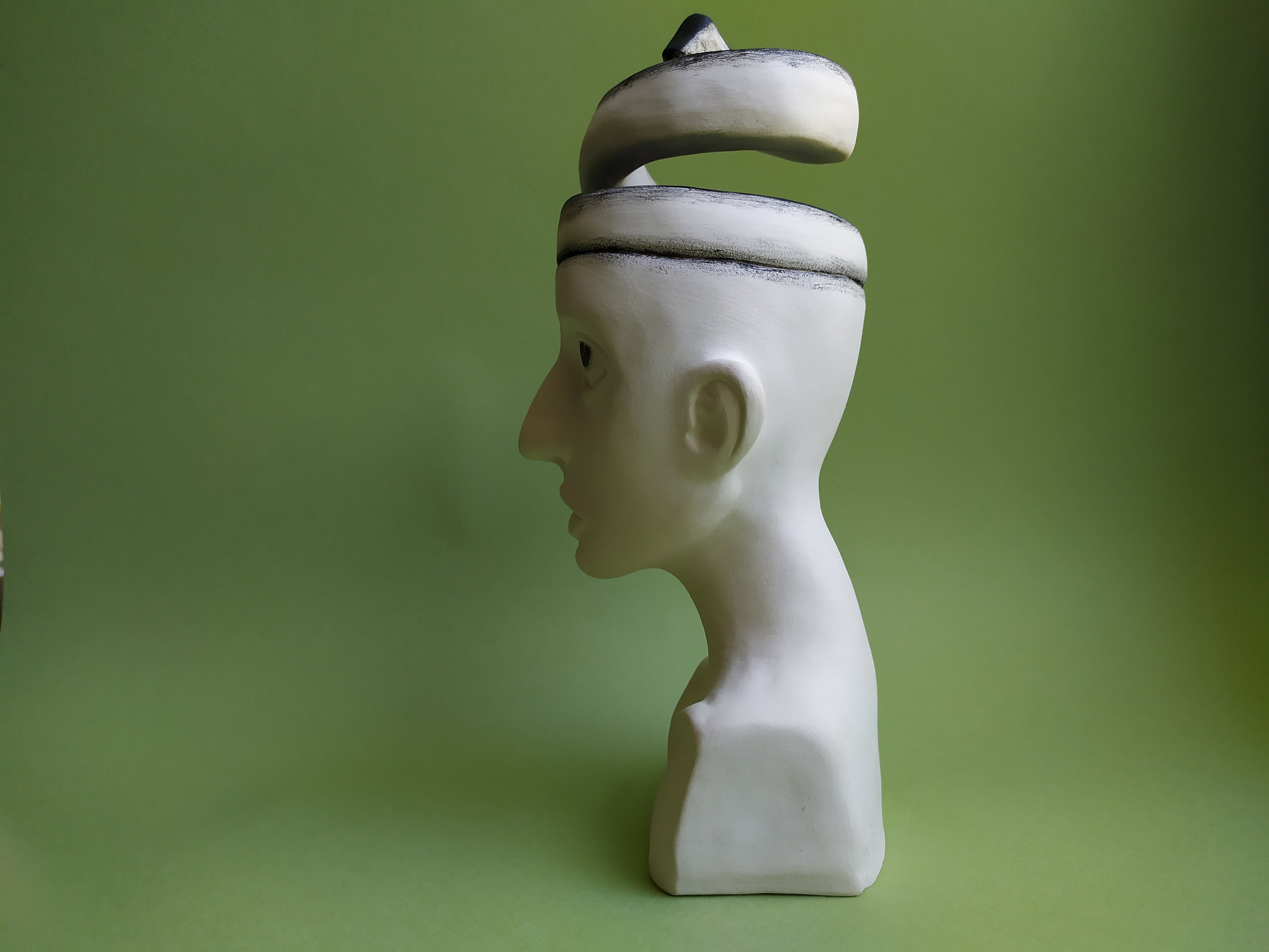 Ceramic sculpture. Ceramic bust. Ceramic head. Handmade Etsy