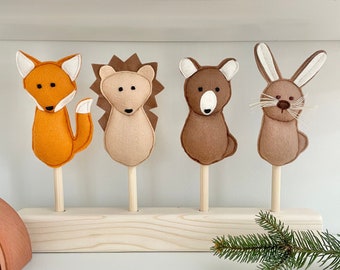 New Forest Friends 4 puppet Mix and Match set for Mimiki puppet theatre