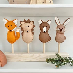 New Forest Friends 4 puppet Mix and Match set for Mimiki puppet theatre