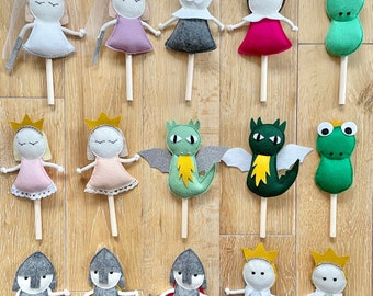 Fairy Tale collection Mix and Match puppets for Mimiki puppet theatre