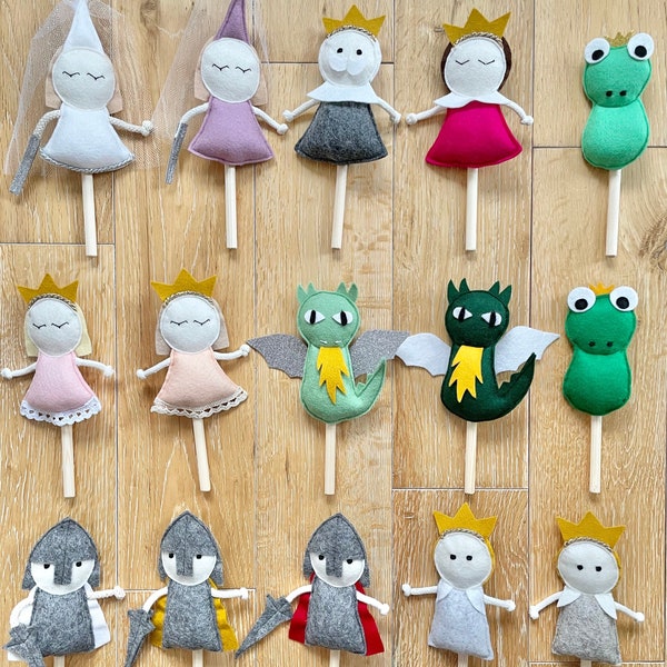 Fairy Tale collection Mix and Match puppets for Mimiki puppet theatre