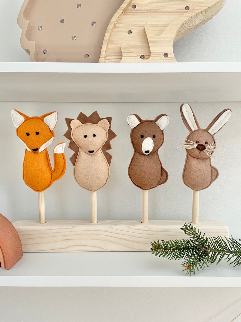 New Forest Friends 4 Puppet Mix and Match Set for Mimiki Puppet Theatre ...