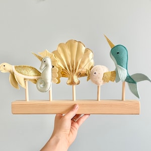 Under the sea limited set / separate figures turtle shell Blowfish narwhal seahorse by Mimiki